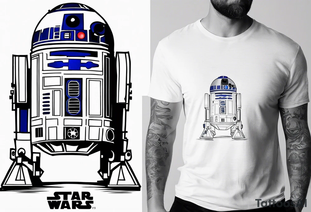 Simple, small R2-D2 from Star Wars, minimal details tattoo idea Simple, small R2-D2 from Star Wars, minimal details tattoo idea