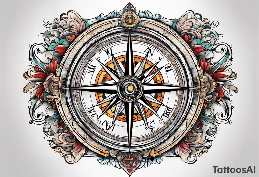 Shipping including compass tattoo idea