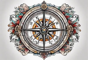 Shipping including compass tattoo idea