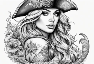 Nautical, mermaid, pirates tattoo idea
