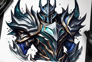 Mordekaiser from league of legends upper arm tattoo tattoo idea