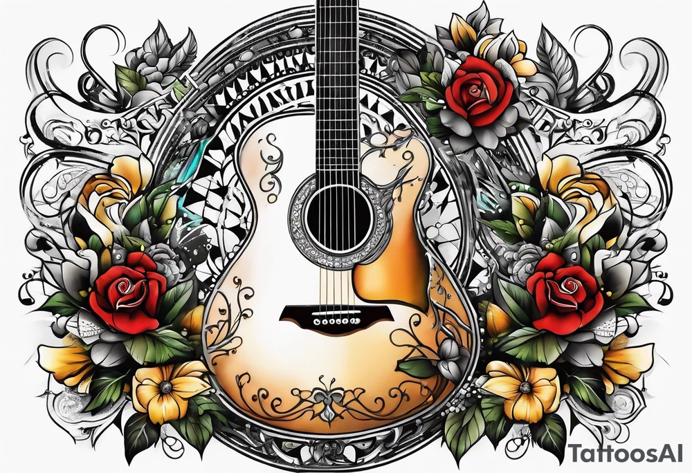 Guitar tattoo idea