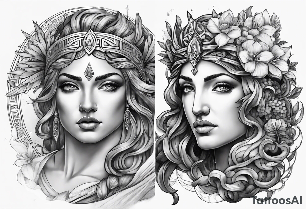 Three moirai greek mythology tattoo tattoo idea