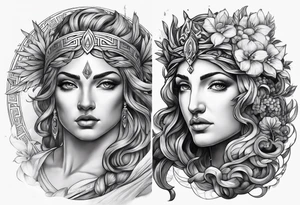 Three moirai greek mythology tattoo tattoo idea