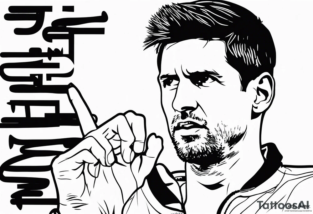 novak djokovic with a finger in your head tattoo idea