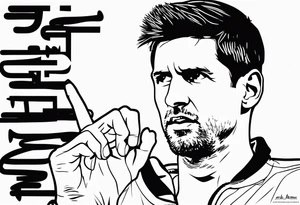novak djokovic with a finger in your head tattoo idea