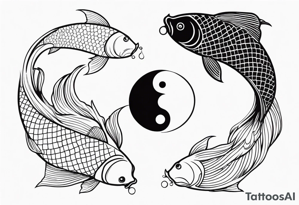 Koi fish yin and yang tattoo idea