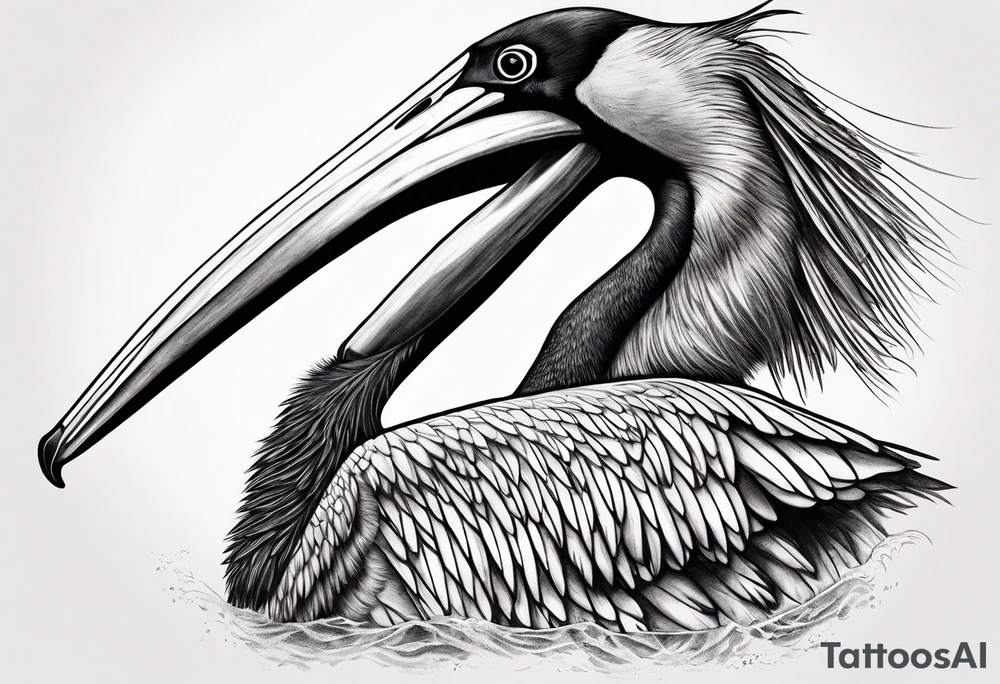 dive pelican tattoo idea