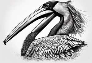 dive pelican tattoo idea