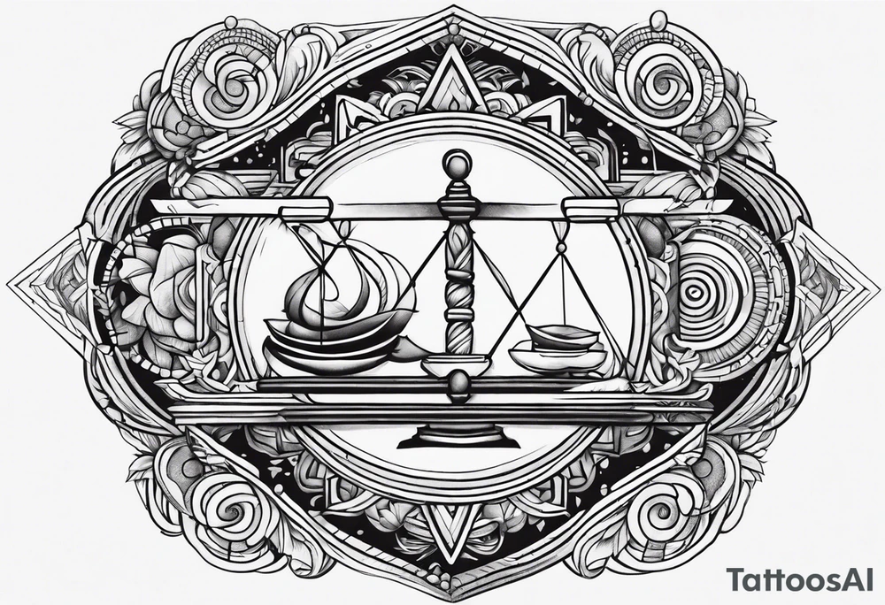 balance about life and work tattoo idea