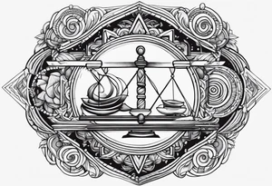 balance about life and work tattoo idea