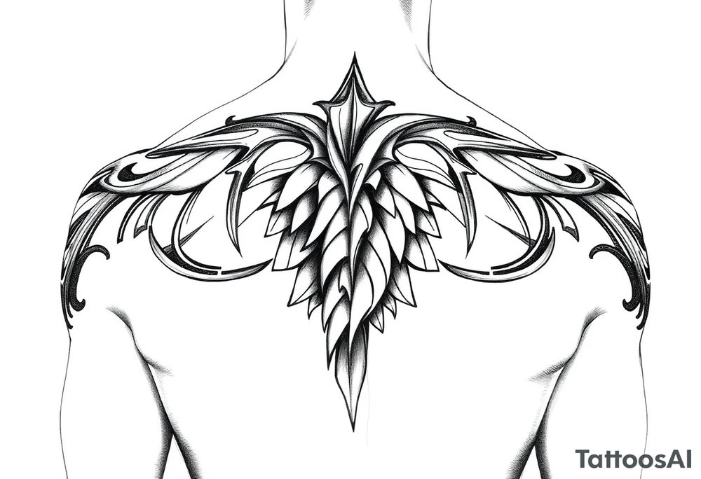carribean tribal back tattoo feminine tattoo idea