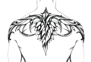 carribean tribal back tattoo feminine tattoo idea