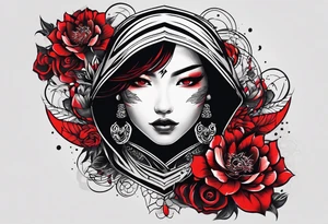 Simple black and red tattoo for the arm men tattoo idea