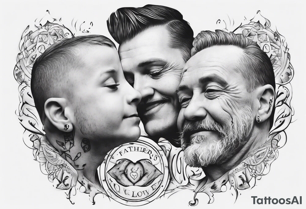 Fathers love for his son tattoo idea