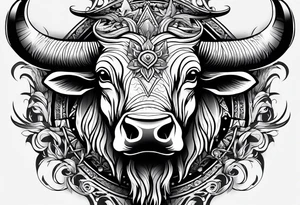 Nvidia geforce claw morphing into an aggressive bull tattoo idea
