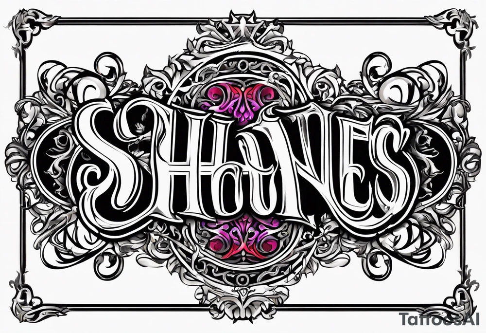 Ambigram that says Shane’s and Brandy tattoo idea