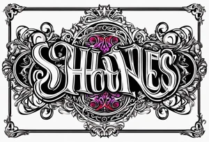 Ambigram that says Shane’s and Brandy tattoo idea