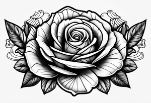 Gun bullet with rose tattoo idea