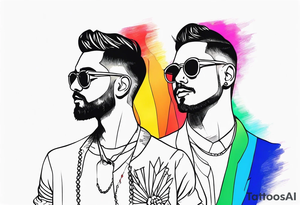Homosexual men tattoo idea