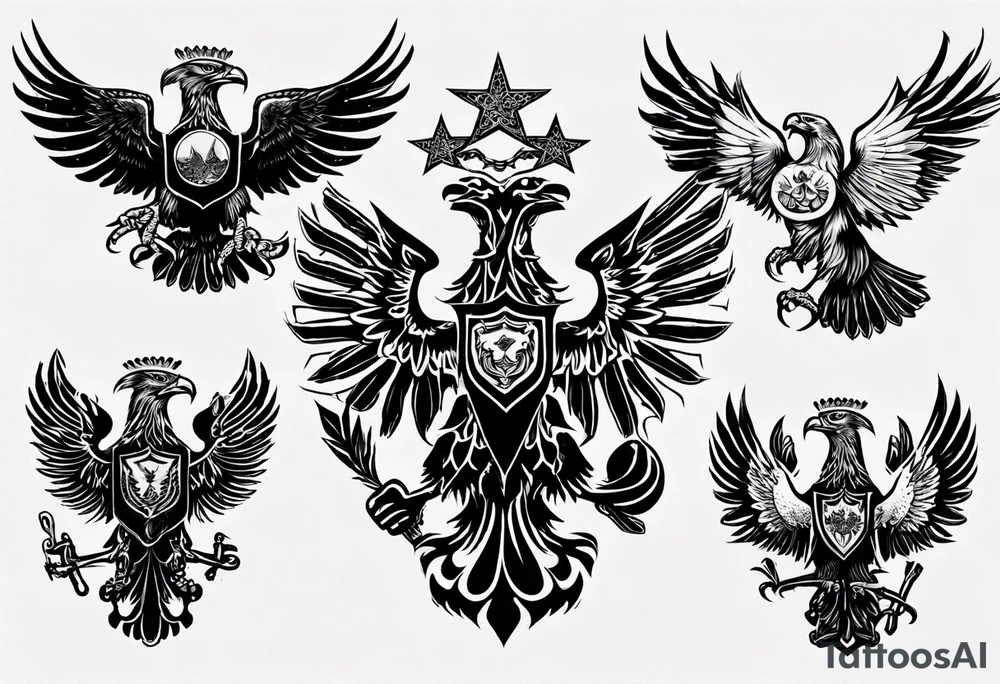 russian eagle tattoo idea