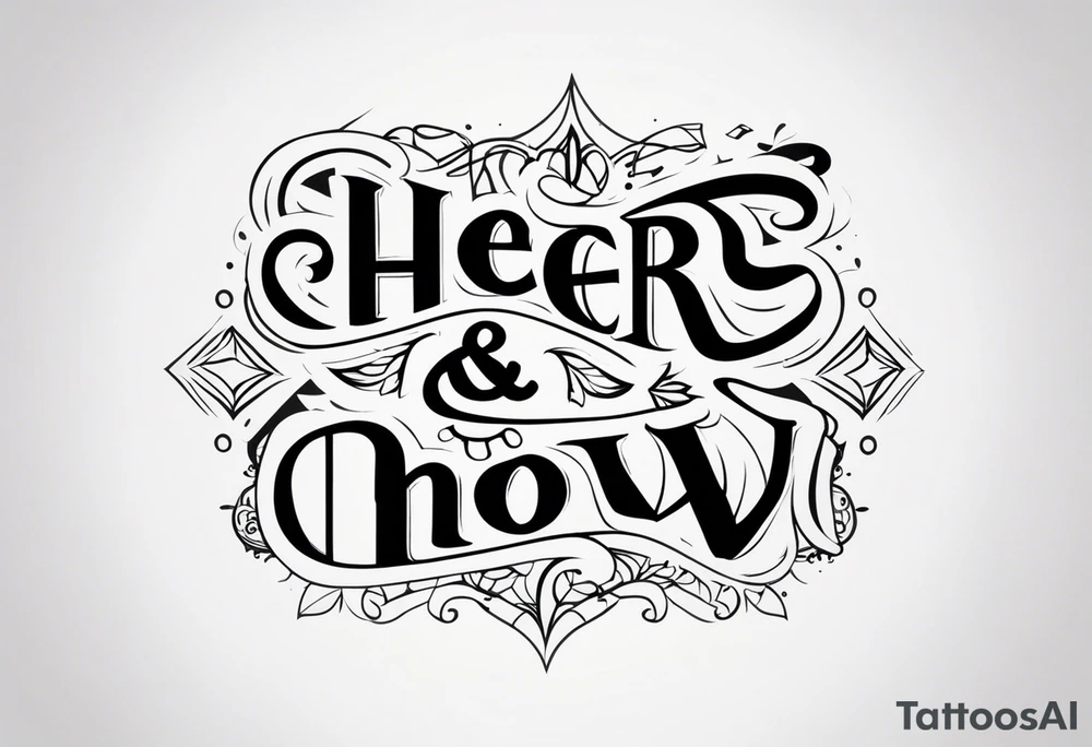 here and now tattoo idea