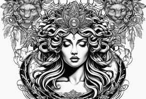 depressed medusa tattoo idea