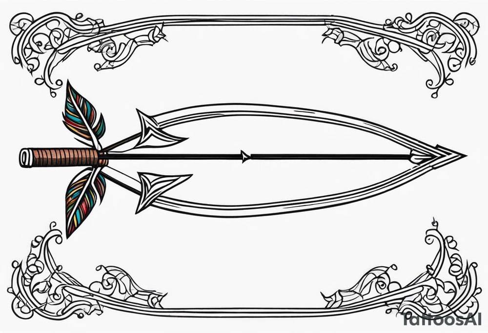 bow and arrow tattoo idea