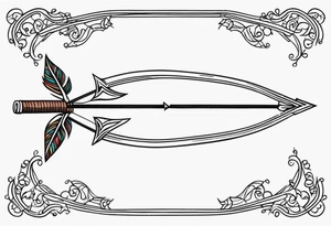bow and arrow tattoo idea