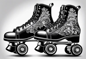 Roller skates tattoo idea