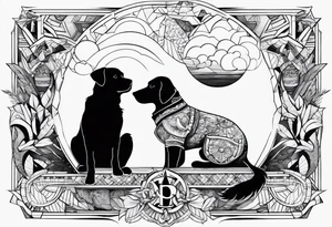 A man and his dog tattoo idea