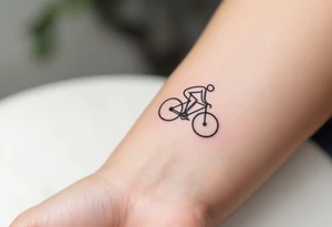 dynamic cyclist tattoo idea