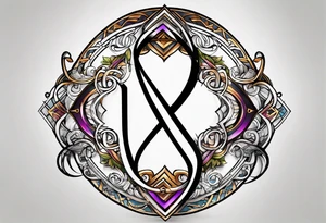 Infinity symbol with Roman numbers tattoo idea