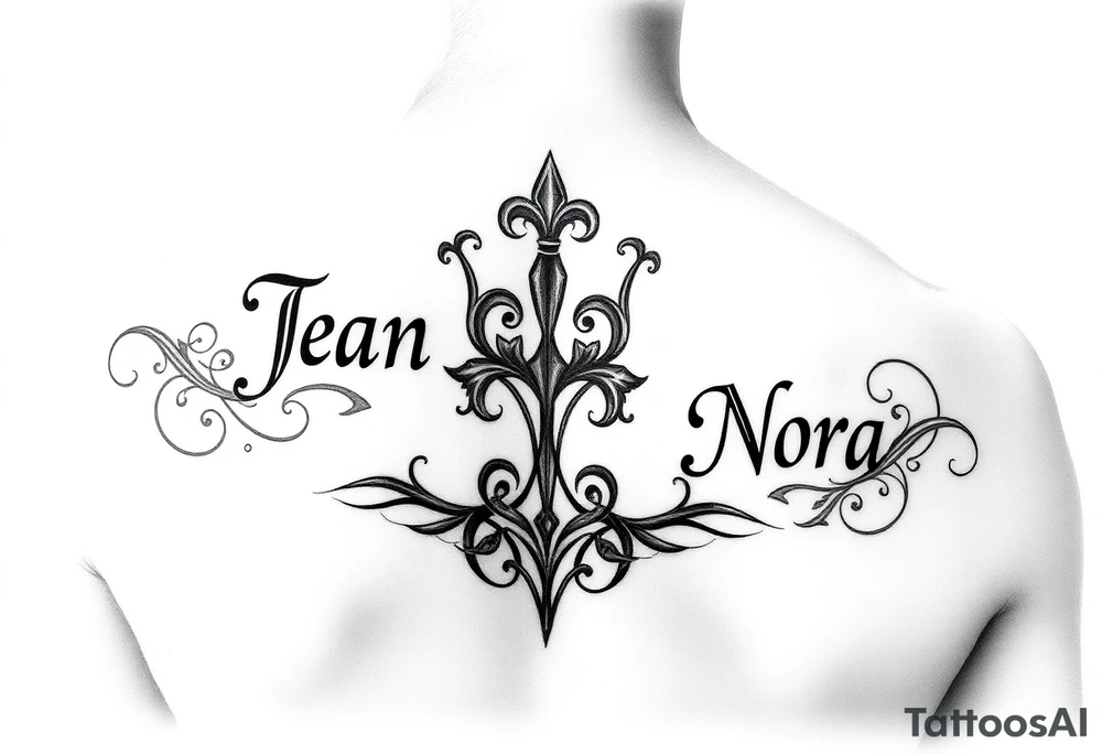 Something Irish or Celtic Meaning of names Jean God is gracious born on February 26 1971 mother , Sara Princess born on January 28 1999 oldest daughter, Nora honor and light born on August 14 2000 youngest daughter tattoo idea