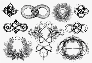 infinity loop 11-19-23 Χαρά tattoo idea