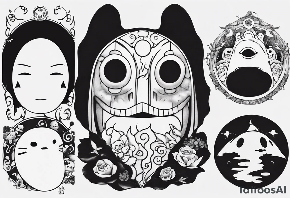 Studio ghibli no face tattoo idea