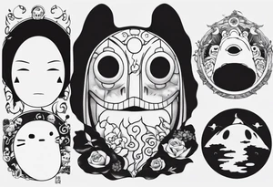 Studio ghibli no face tattoo idea