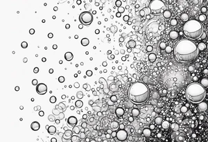 Draw me some magical really simple underwater bubbles and simple stars tattoo idea