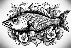 pescado y un corazon tattoo idea