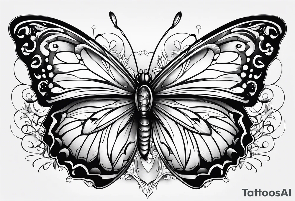 butter fly tattoo idea