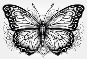 butter fly tattoo idea