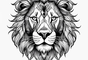 Zodiac sign lion tattoo idea