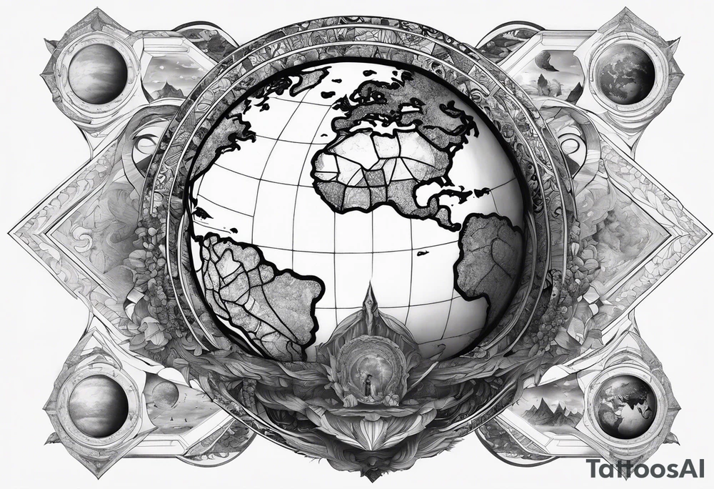 atlas holding the earth above his shoulders tattoo idea