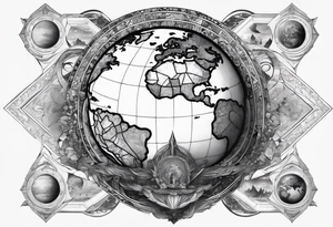 atlas holding the earth above his shoulders tattoo idea