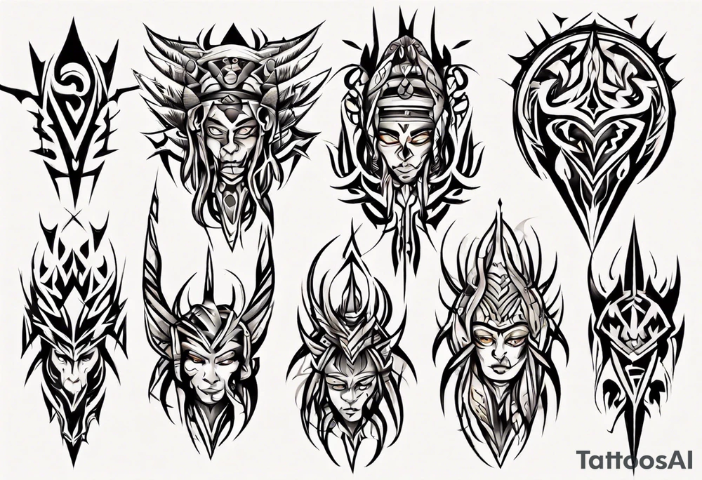 tribal artwork tattoo idea