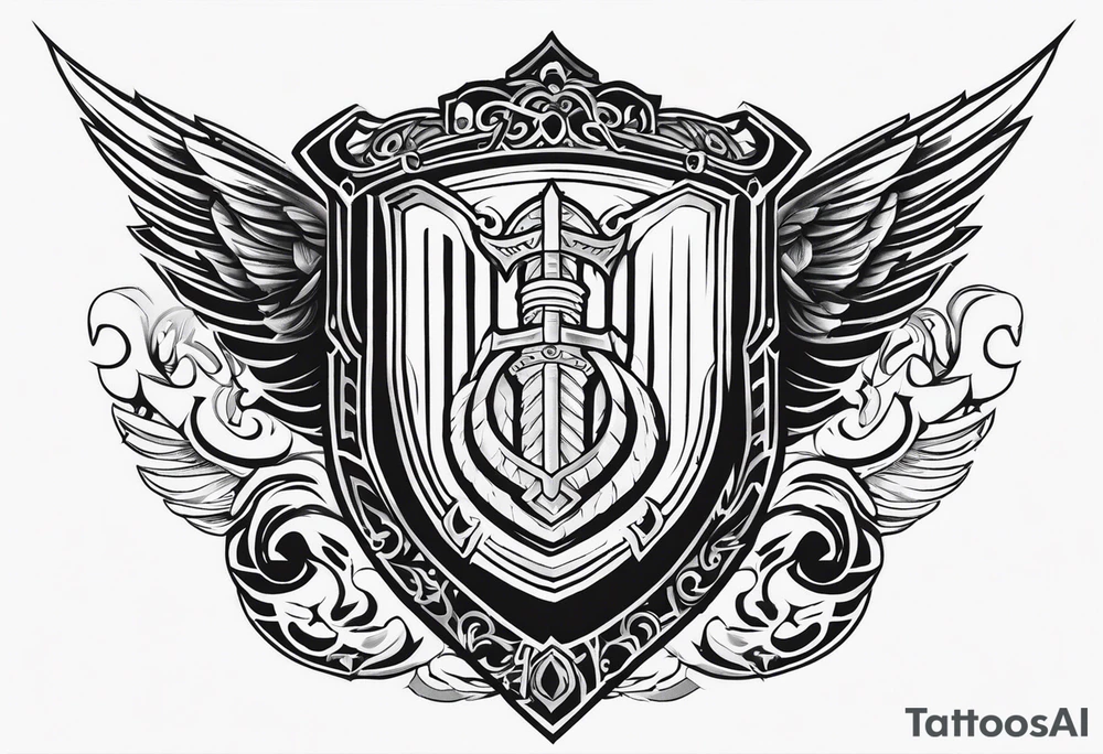 Valhalla sword shield tattoo idea
