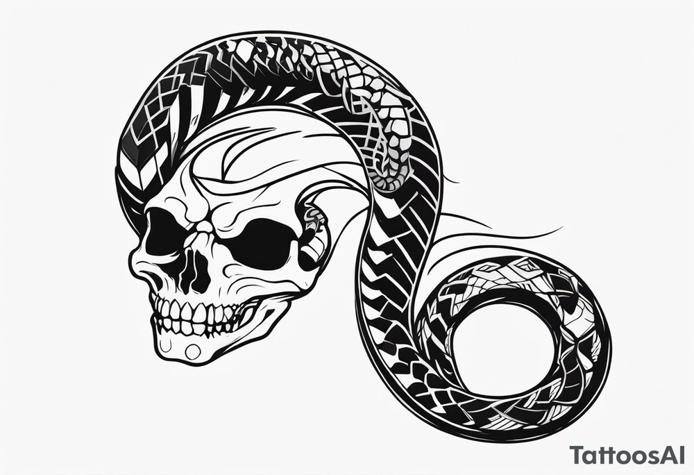 snake skeleton tattoo idea