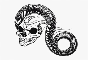 snake skeleton tattoo idea