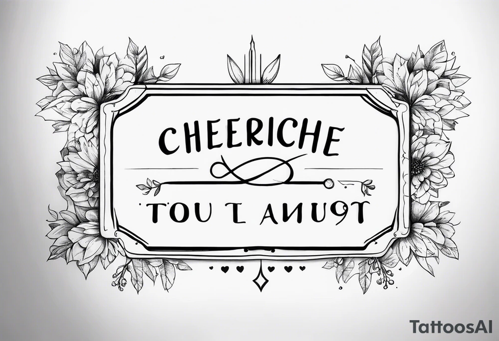 “cherche la magie dans tout” On collar bones tattoo idea
