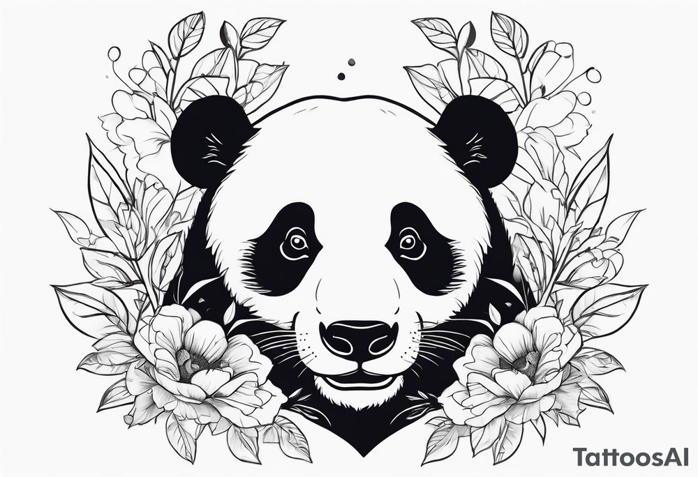 Two Pandas in Love tattoo idea